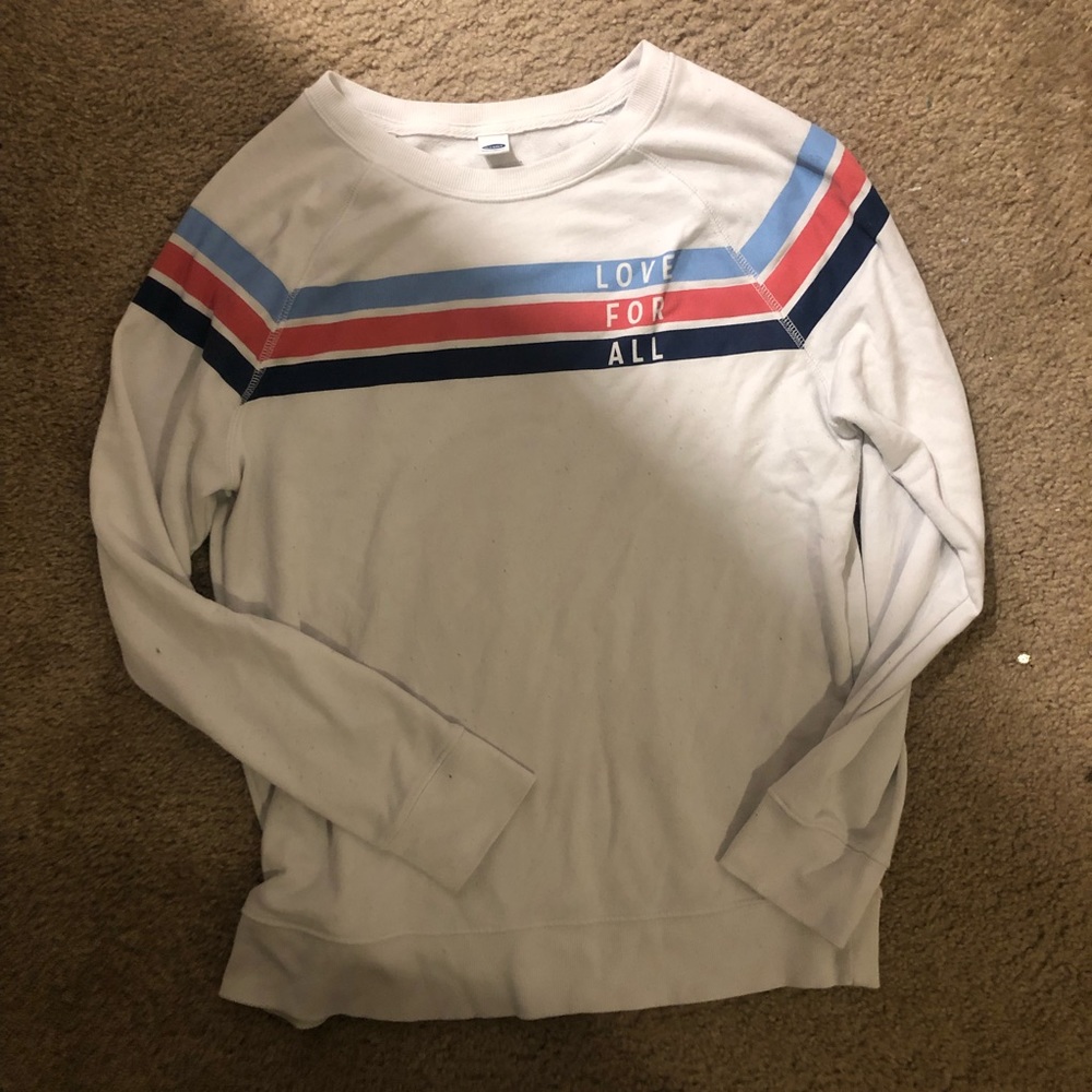 Pride love for all flag long sleeve pullover